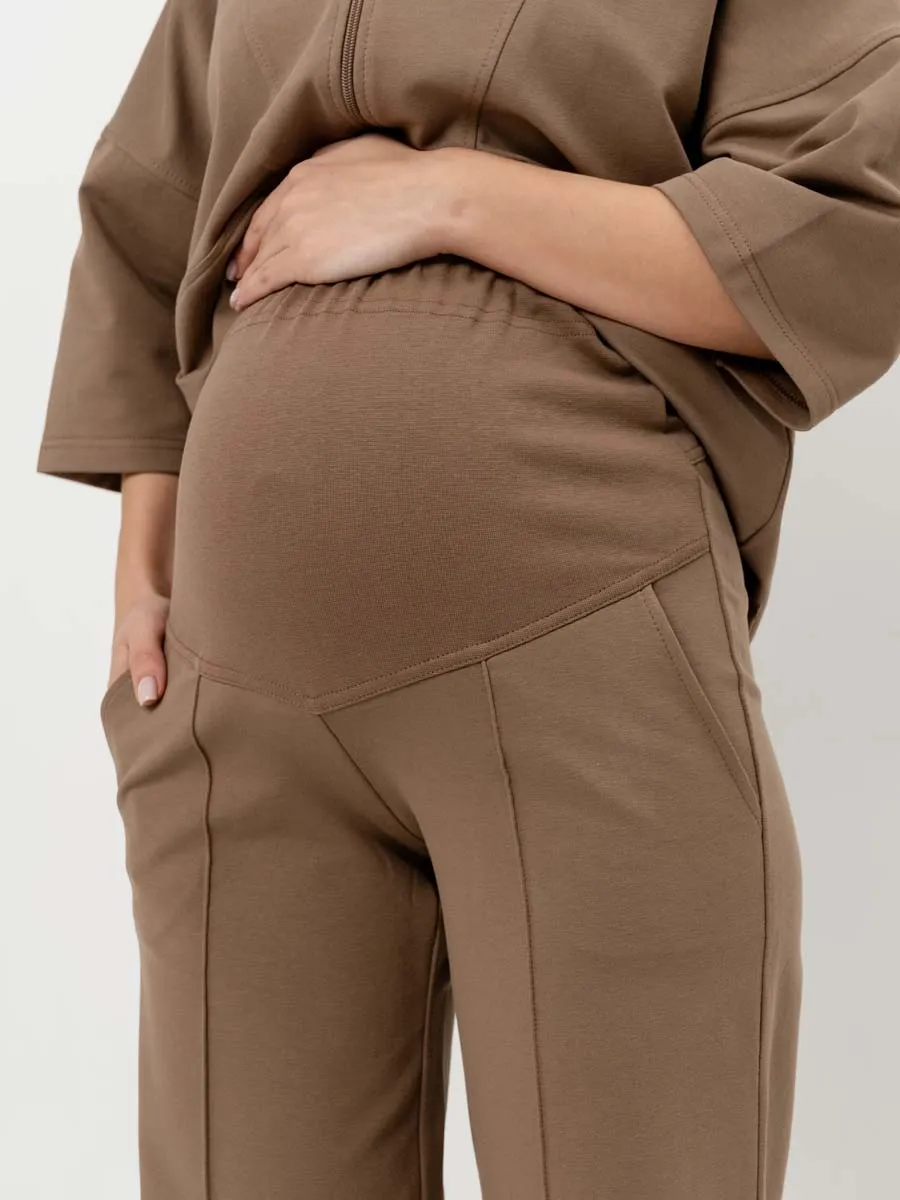 Костюм для беременных джемпер брюки 16434 мокко