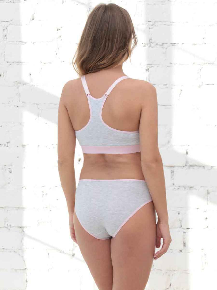  серый/розовый