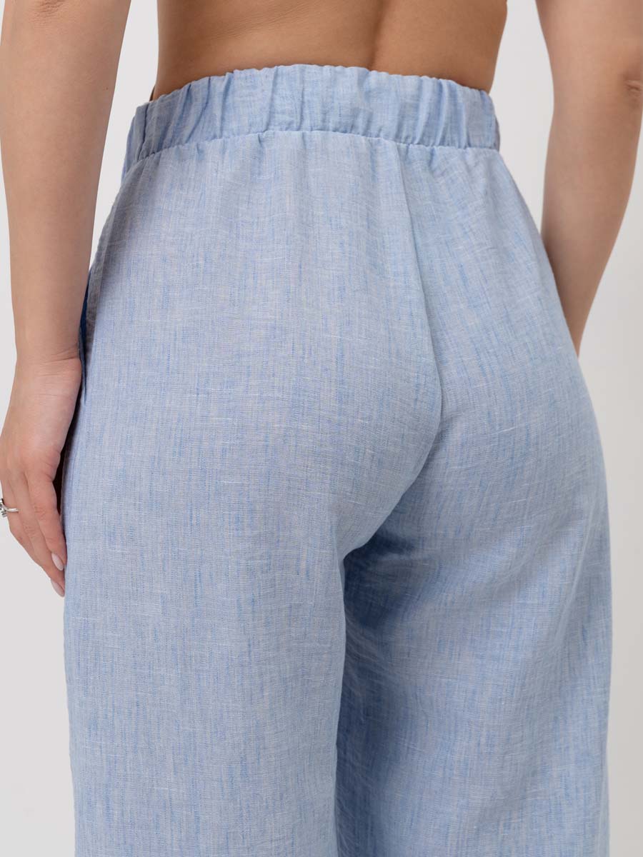 Костюм летний для беременных и кормящих туника брюки голубой