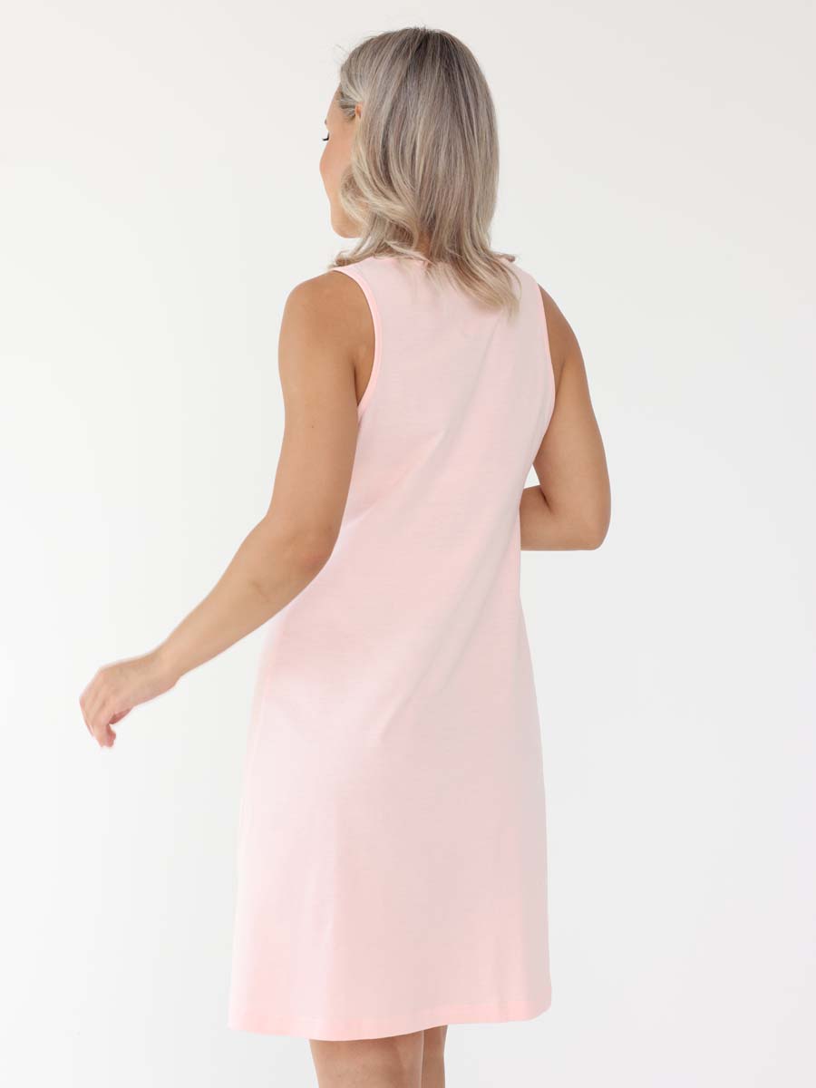 Халат и сорочка для беременных и кормящих в роддом 27320 серый/розовый