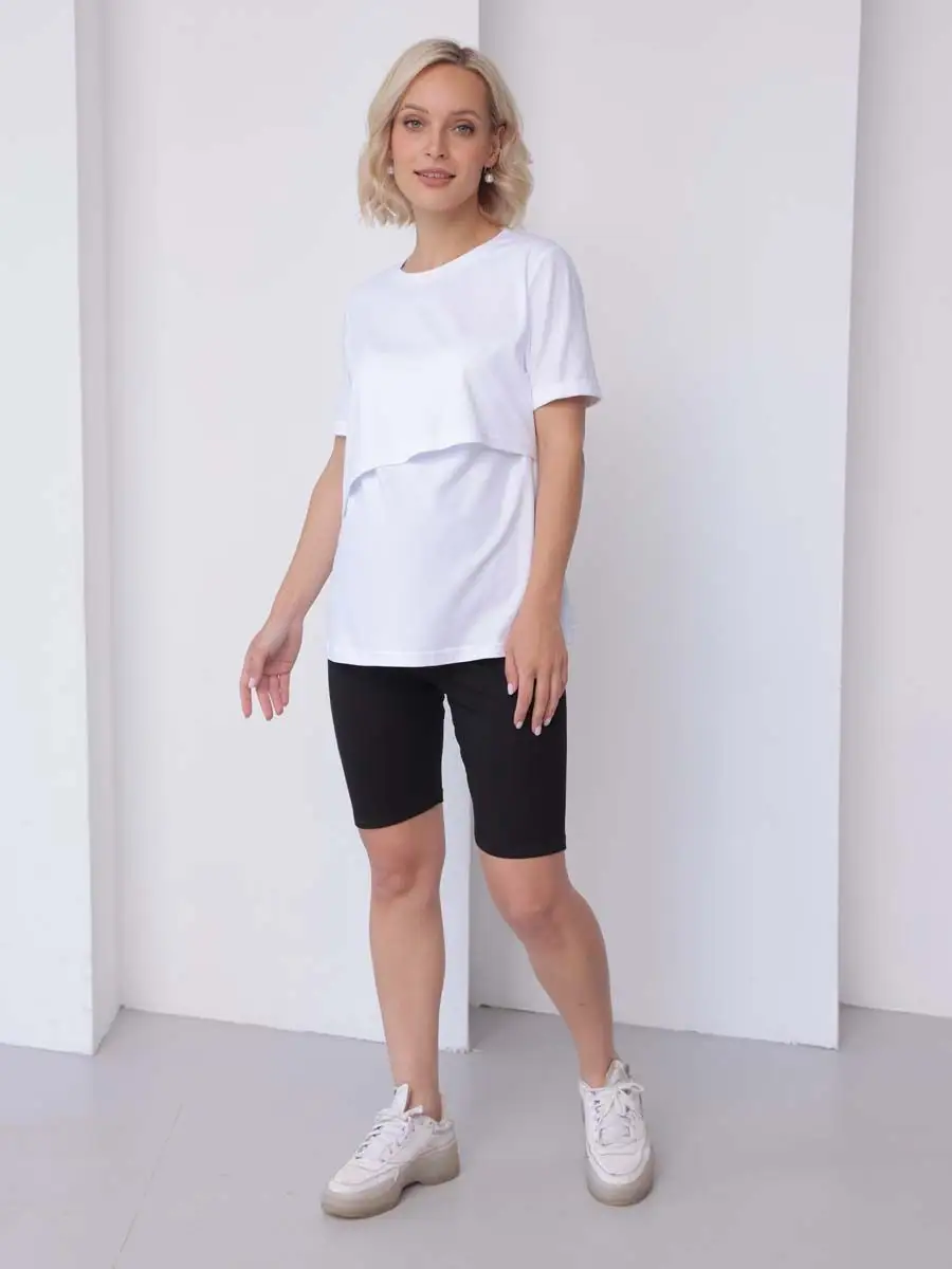 Леггинсы для беременных спортивные 59409 Велосипедки черный