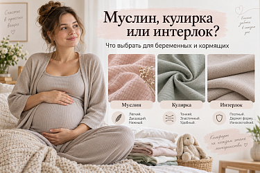 Муслин, кулирка, интерлок: что выбрать для одежды беременных