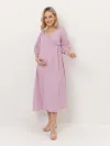 Летнее платье - халат из муслина пляжное лавандовый лавандовый