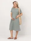Летнее платье из муслина оливковый оливковый