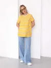 Футболка для беременных и кормящих 73301 желтый/белый желтый/белый