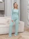 Костюм - пижама лонгслив с брюками оливковый оливковый