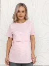 Футболка для беременных и кормящих 73301 белый/персиковый белый/персиковый