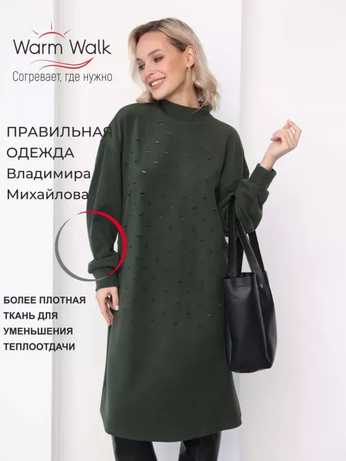 Платье женское 71108 повседневное хаки